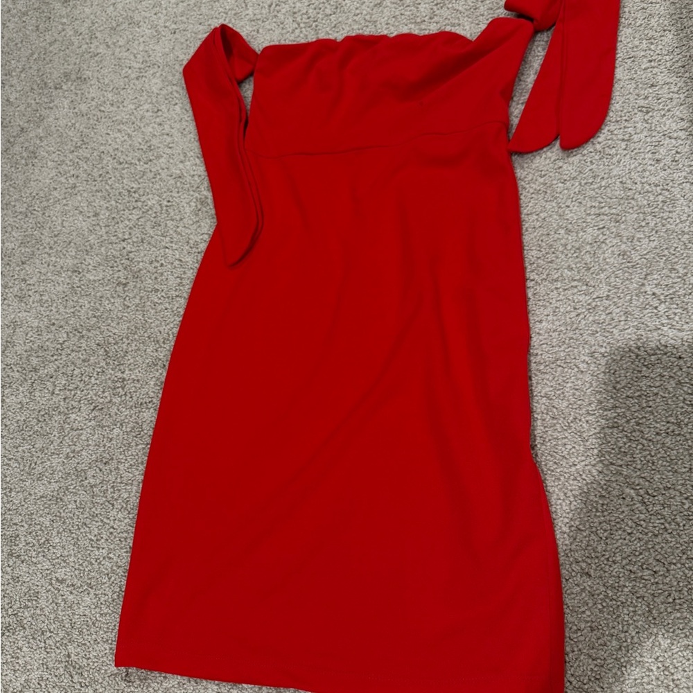 Elegant Red Strapless Dress Forever21